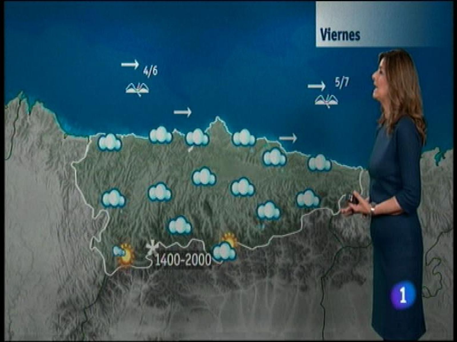  Mañana en Asturias nuboso a muy nuboso. probables precipitaciones débiles y ocasionales . La cota de nieve irá ascendiendo desde 1400 metros hasta quedar por encima de los 2000 metros. Temperaturas máximas en ligero ascenso y mínimas sin cambios. Viento de componente oeste, flojo, con intervalos de moderado en el litoral oriental.