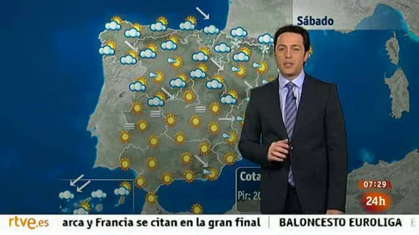 El tiempo: Viento fuerte en el noreste y en Canarias y lluvias en los Pirineos | RTVE Play