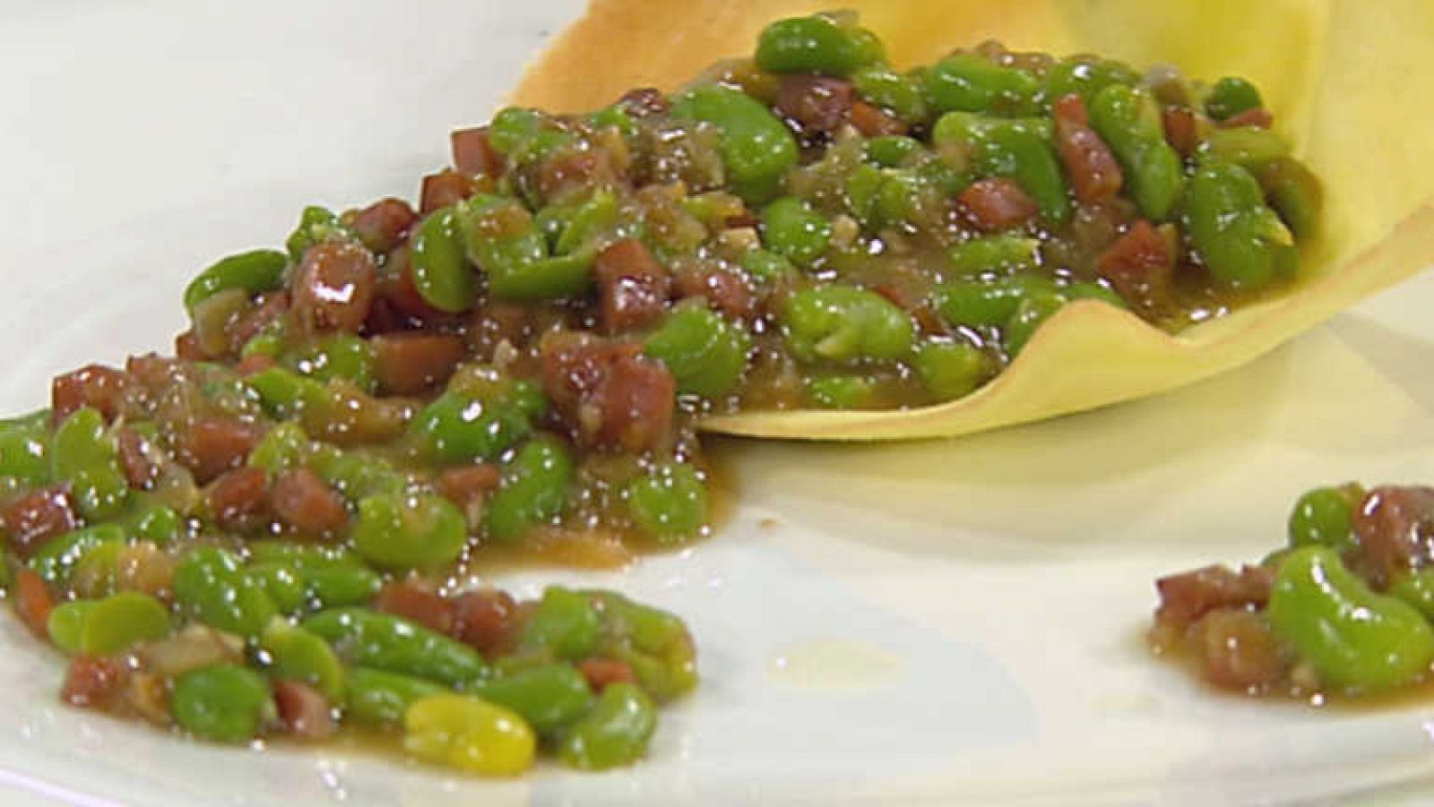 Receta Habas con Jamón - Cocina con Sergio - RTVE.es