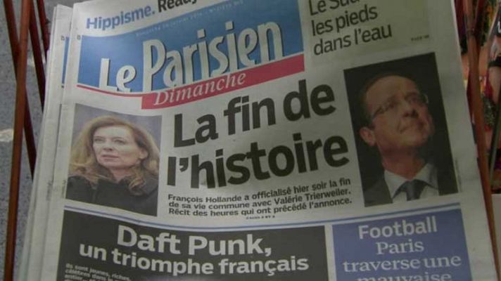 Telediario 1 - Hollande se separa