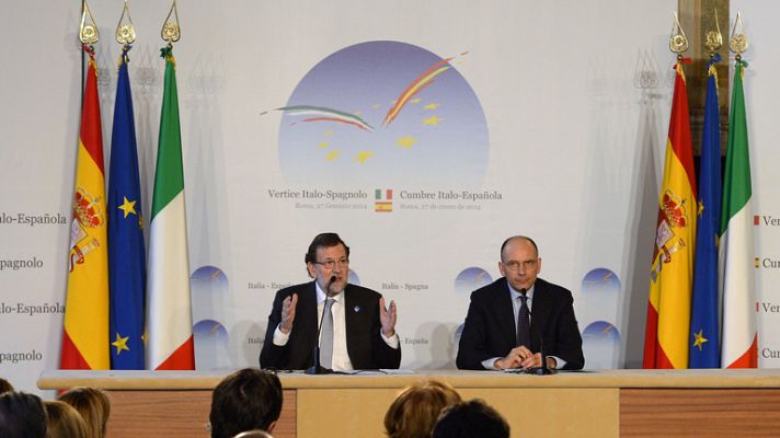 Rajoy y Letta piden culminar cuanto antes la unión bancaria