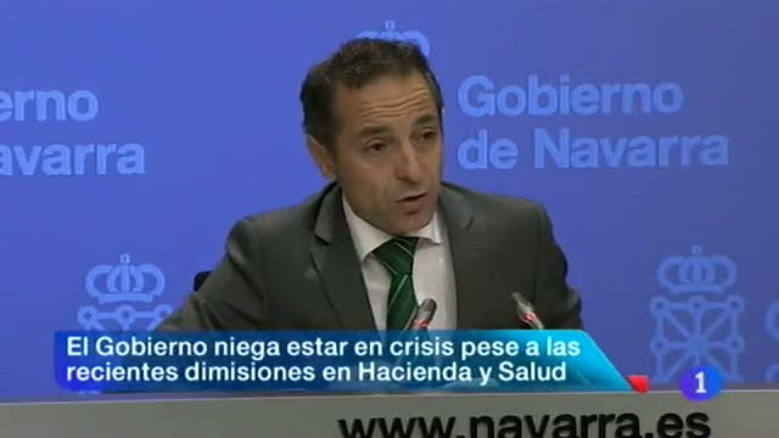  El Portavoz del Gobierno dice que aunque haya habido dimisiones el Ejecutivo no está en crisis. El PSN responde pidiendole madurez política a la Presidenta tras el llamamiento a la gobernabilidad. Osasuna pasa página a la derrota de la última jornada de liga (29/01/2014)