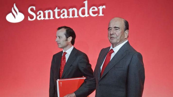 Telediario 1 - El Banco Santander ganó un 90% más