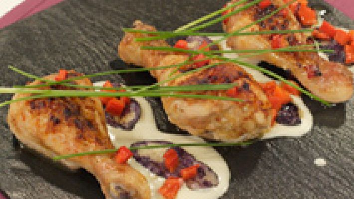 Jamoncitos de pollo con crema 