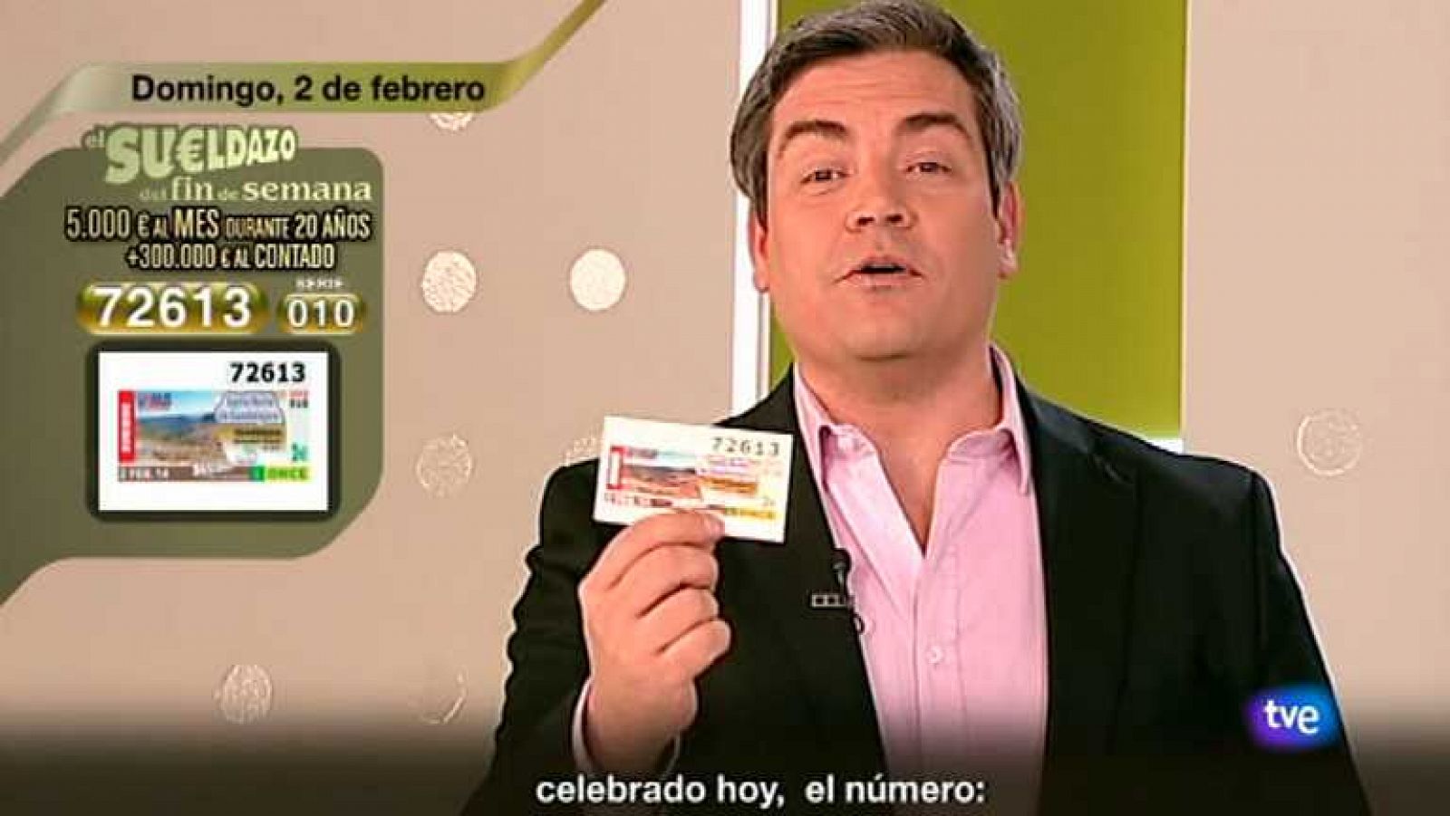 Sorteos ONCE: Sorteo ONCE - 02/02/14 | RTVE Play