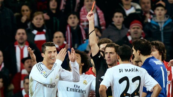 Cristiano vio la roja directa ante el Athletic y está pendiente de la Copa