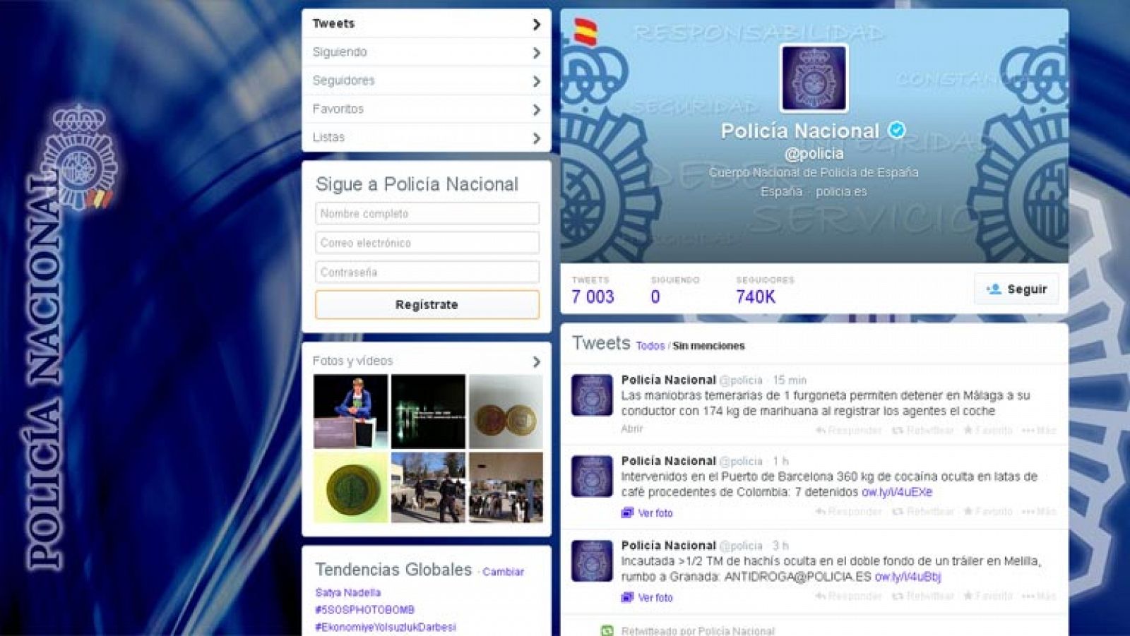 Telediario 1: El Twitter de la Policía también resuelve casos | RTVE Play