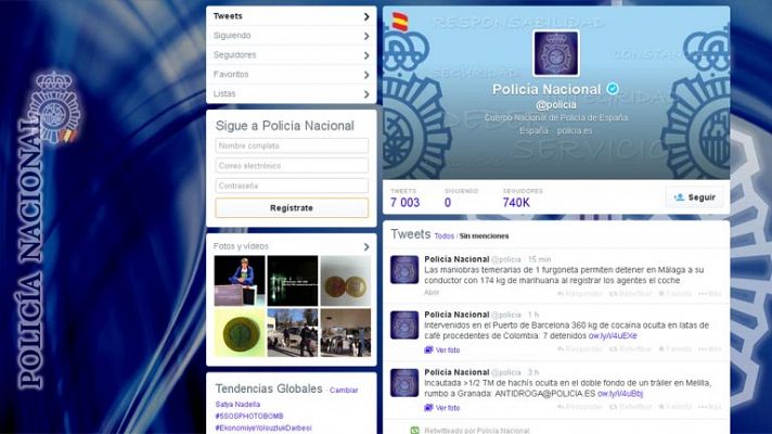 Telediario 1 - El Twitter de la Policía también resuelve casos