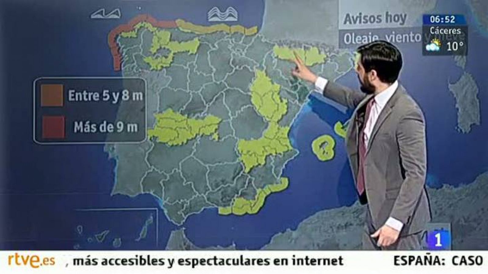 El tiempo: El temporal sigue siendo intenso en el noroeste peninsular | RTVE Play