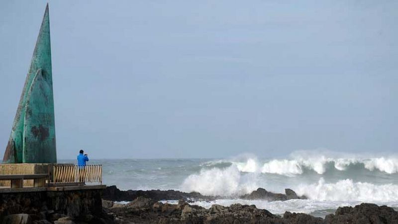 Viento fuerte, con rachas huracanadas en Galicia y Cantábrico