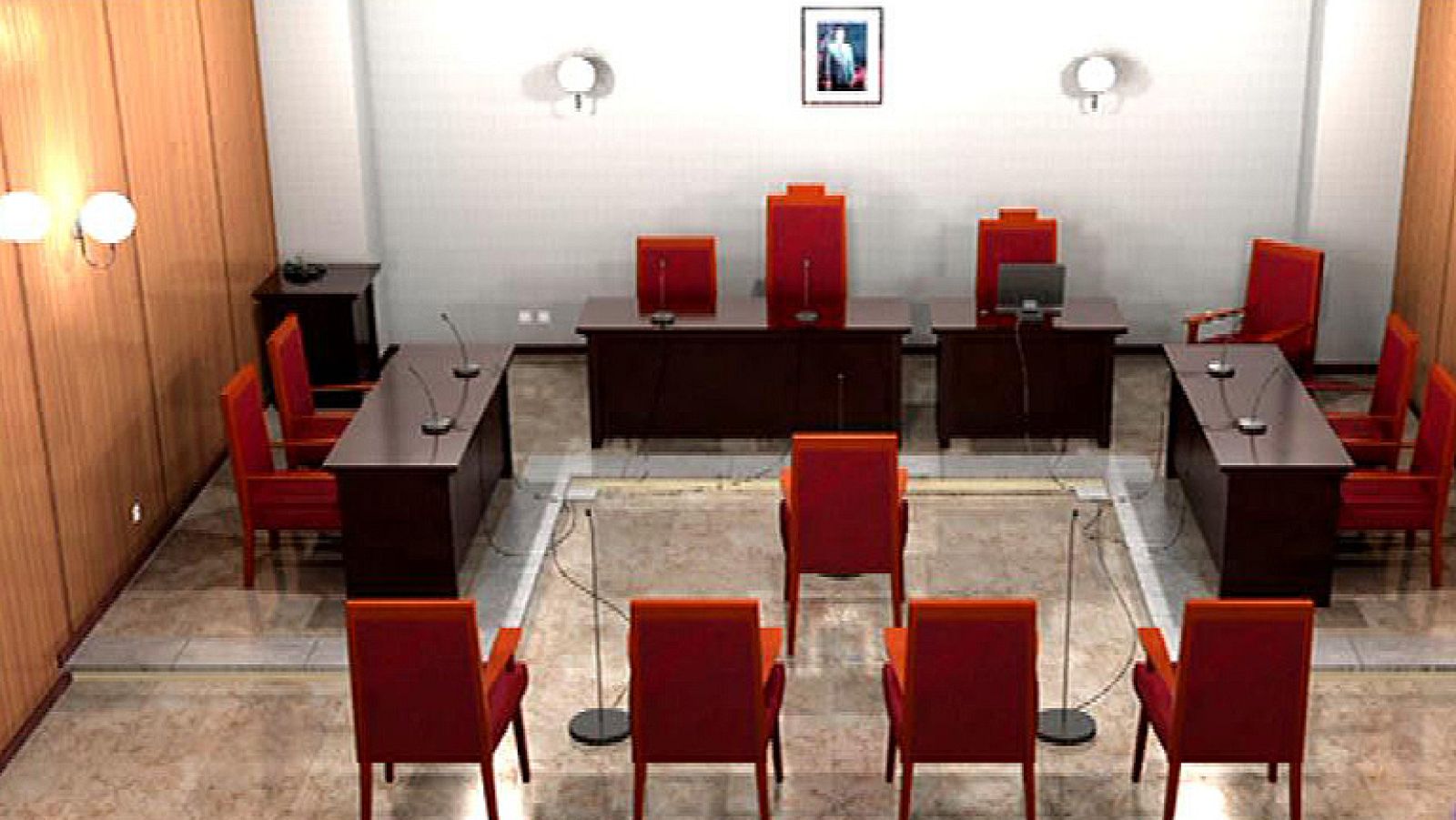 Una sala de 60 metros cuadrados es el escenario de la declaración de la infanta