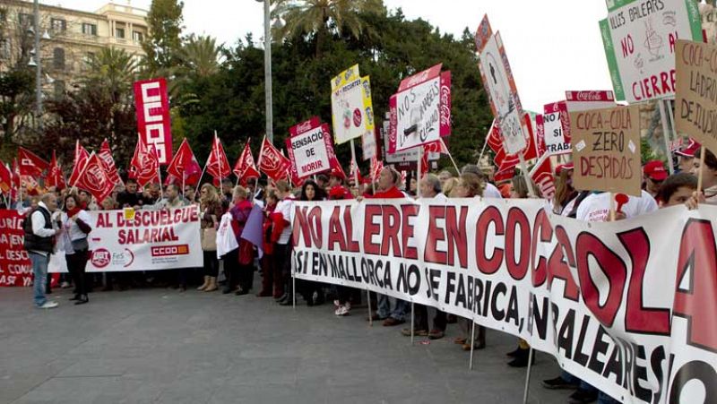 Manifestaciones en Asturias, Alicante y Valencia contra el ERE de Coca-Cola