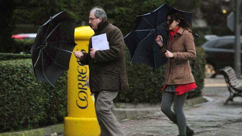 Lluvias localmente fuertes en todo el cuadrante suroccidental y en Galicia