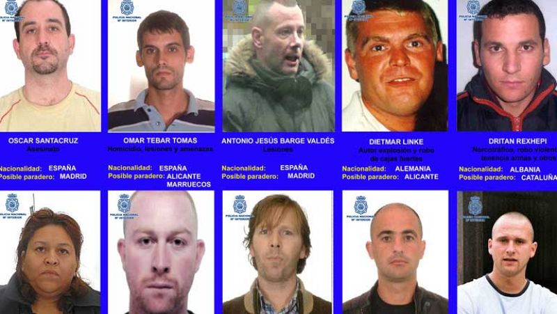 La Policía Nacional pide colaboración para localizar a 10 fugitivos