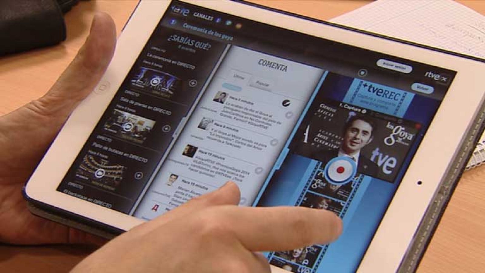 Cinco señales simultáneas de los Goya en rtve.es