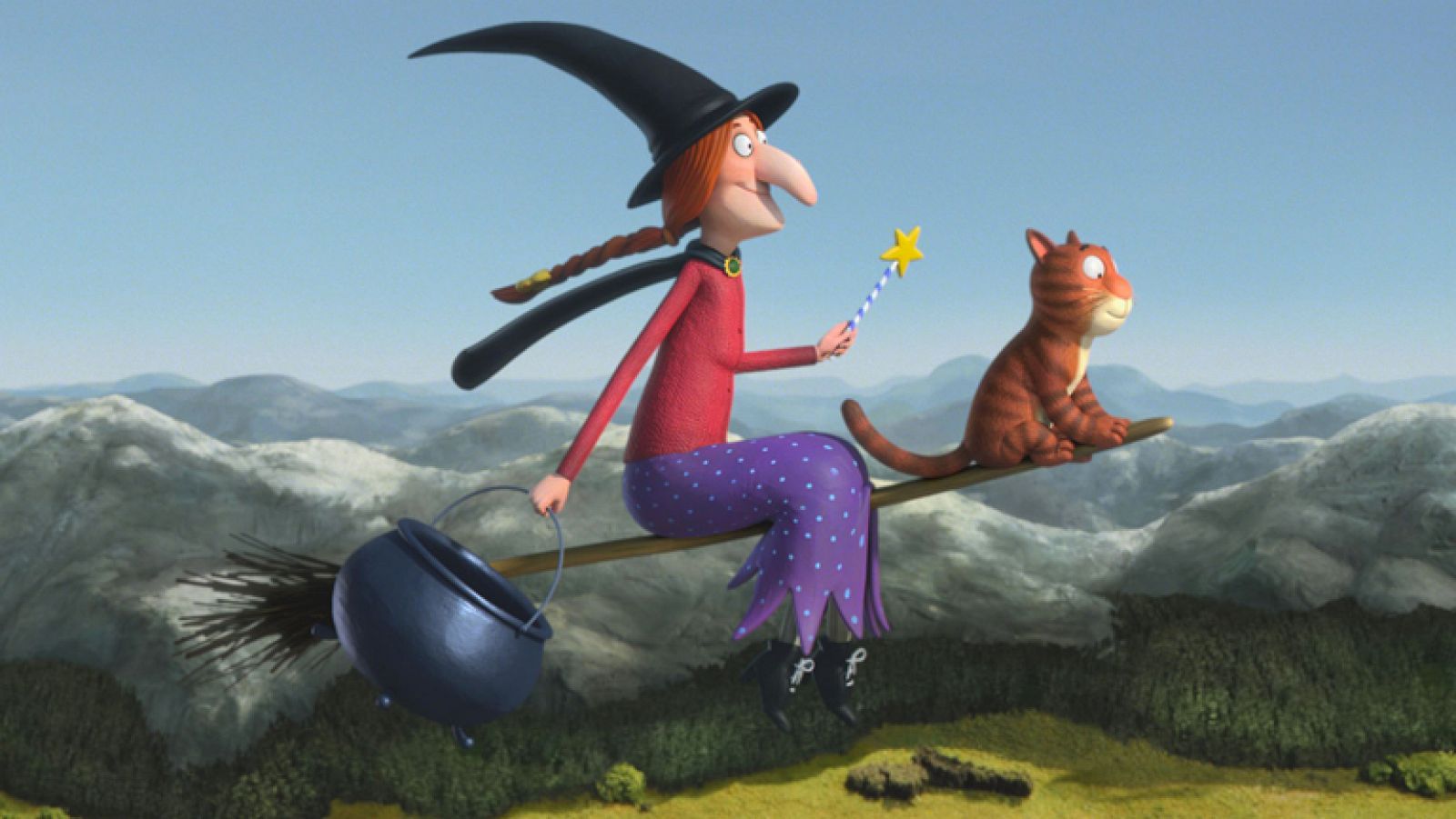 Sin programa: Tráiler de '¡Cómo mola tu escoba!' ('Room on the Broom'), nominado al Oscar al Mejor Cortometraje de animación 2014  | RTVE Play