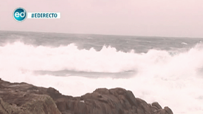 España Directo - Olas de 7 metros golpean Galicia