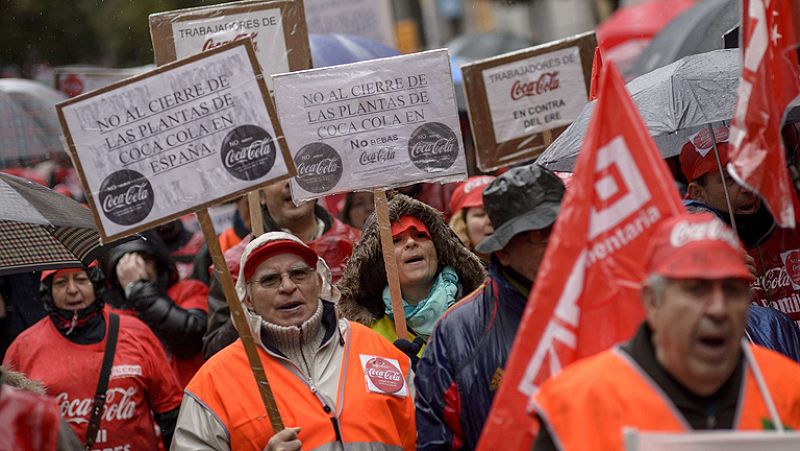 Miles de trabajadores de Coca-Cola rechazan el ERE en Madrid