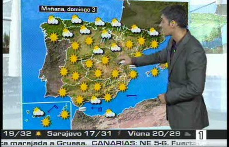 La previsión meteorológica del 2 de agosto de 2008. 