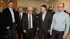 Yanukóvich se reúne con los ministros de Exteriores alemán, francés y polaco
