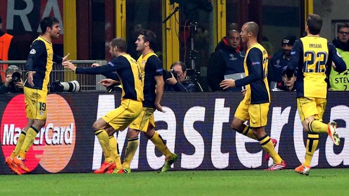 Telediario 1 - El Atlético se gana en San Siro el respeto en Europa