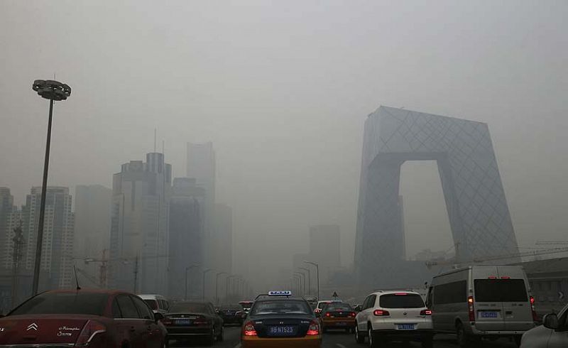 Alerta naranja por contaminación en Pekín