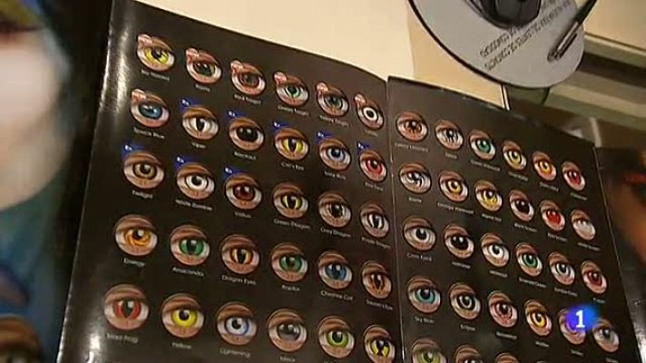 Telediario 1 - Las lentillas de fantasía, un riesgo para los ojos