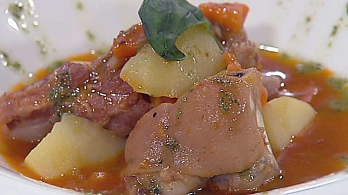 Cocina con Sergio - Olla de patatas con costillas y man