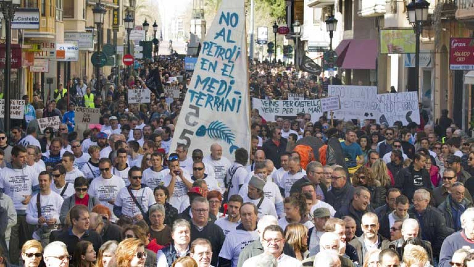 Manifestaciones en contra del proyecto de prospecciones petrolíferas