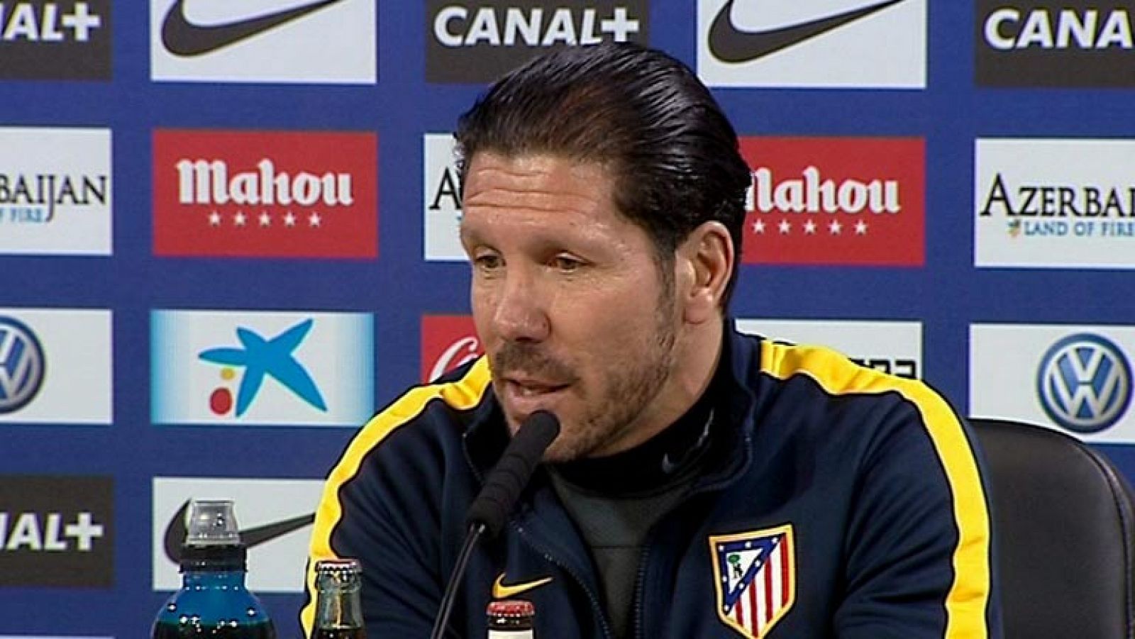 Telediario 1: Simeone asegura que tienen que "salir fuertes" para ganar en el Sadar | RTVE Play