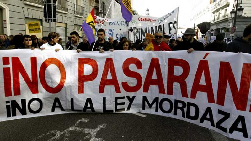 Manifestaciones en protesta por las nuevas leyes aprobadas por el Gobierno