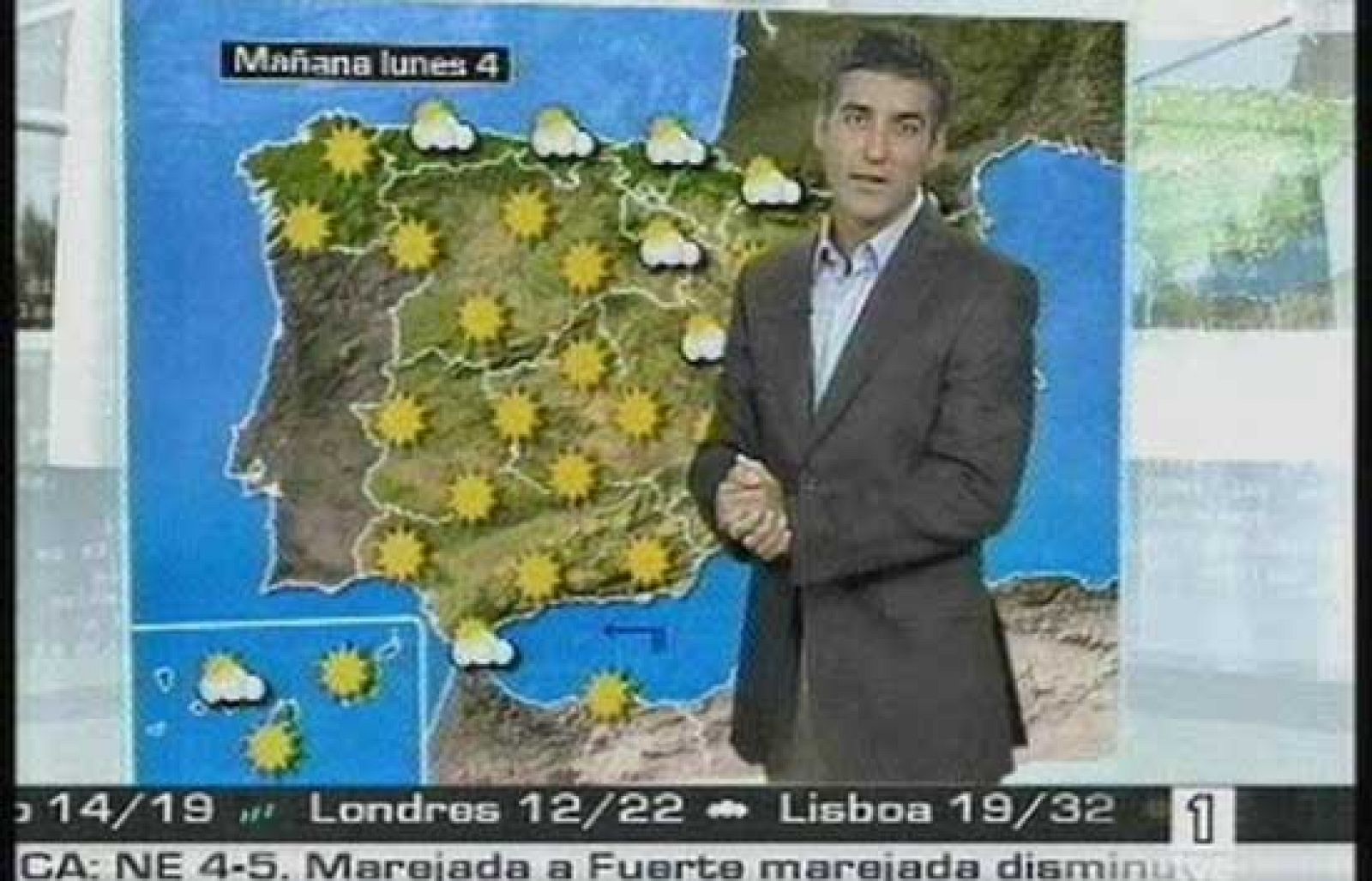 La previsión meteorológica del 3 de agosto de 2008.  