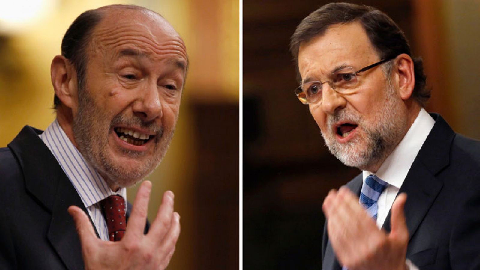 Telediario 1: Rubalcaba y Rajoy se reprochan mutuamente el incremento de las desigualdades sociales | RTVE Play