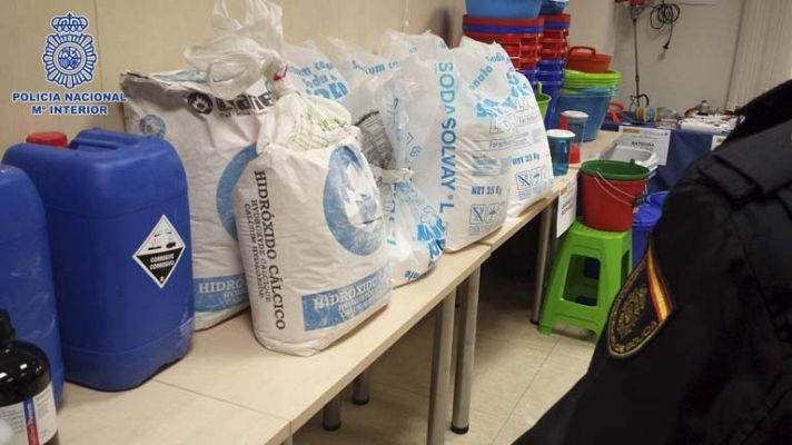 Telediario 1 - Desmantelado laboratorio en Cuenca