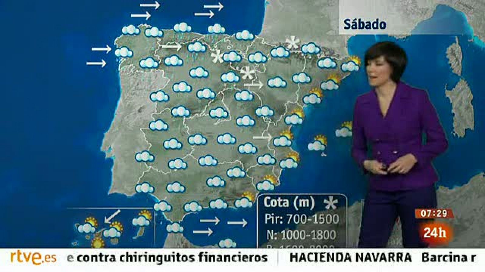 El tiempo: Nieve en cotas bajas del norte y lluvia en Galicia y el Cantábrico | RTVE Play