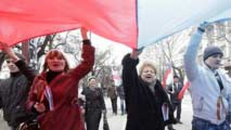 Manifestaciones pro-rusas en todas las ciudades del este de Ucrania
