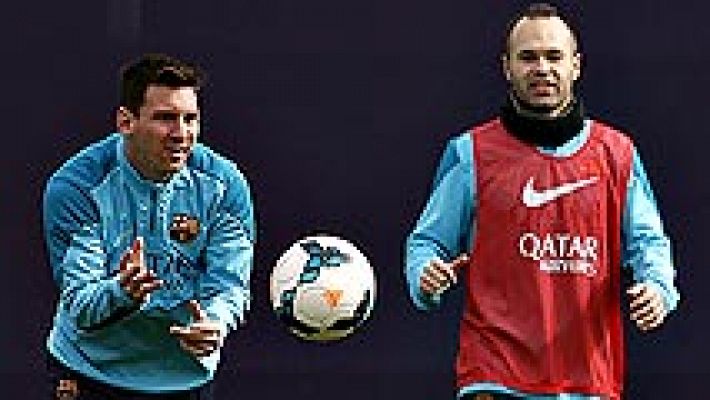 Telediario 1 - El Barça, con un ojo en el derbi y otro puesto en el Almería