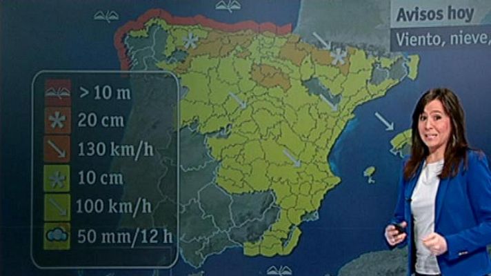 Alerta roja en la costa gallega y la cornisa cantábrica por fuertes vientos y oleaje