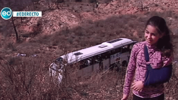 España Directo - 3 heridos graves despeñarse autobús