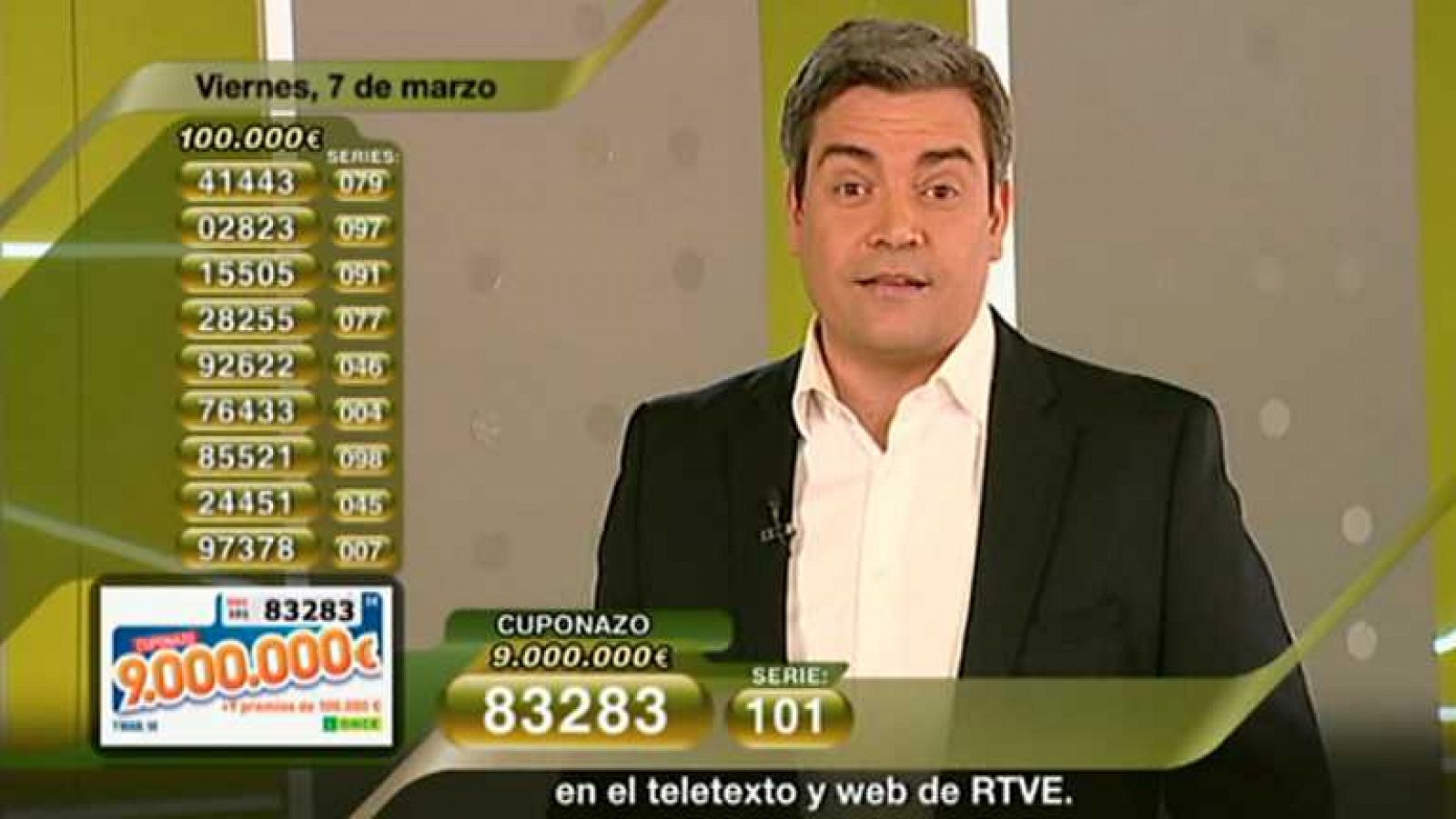 Sorteos ONCE: Sorteo ONCE - 07/02/14 | RTVE Play