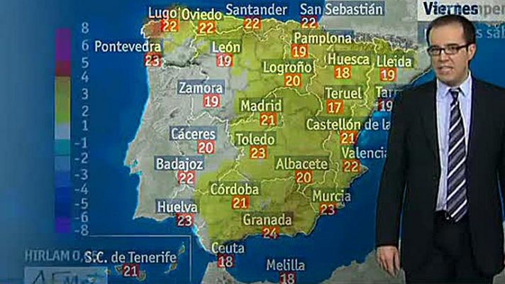 Suben las temperaturas y sigue el fuerte viento en el Estrecho