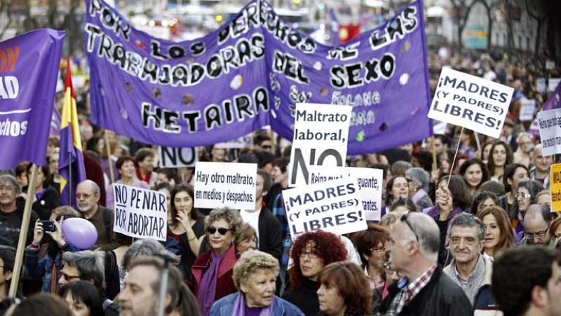 El rechazo a la nueva ley del aborto, una de las principales reivindicaciones este ocho de marzo