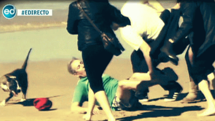 España Directo - Un perro ataca a unos paseantes en la playa de La Concha