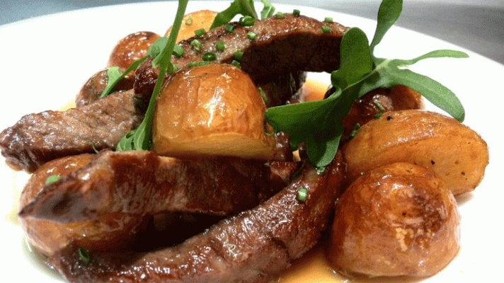 RTVE Cocina - Secreto ibérico con patata a la miel de romero