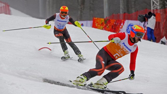 Telediario 1 - Santacana, a las puertas de la medalla en el eslalon gigante