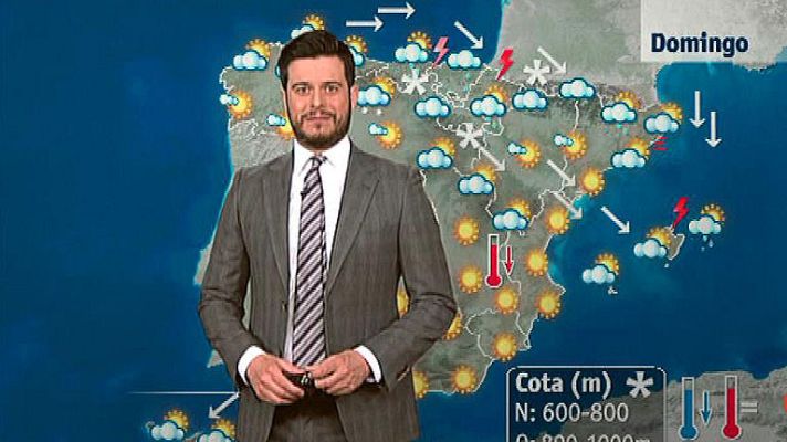 El tiempo - Nevadas a partir de 600 y 800 metros en el extremo norte peninsular