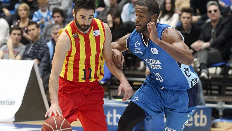 El Barcelona ha derrotado al Gipuzkoa Basket a domicilio a pesar del partidazo del local Robinson (34 puntos y 34 de valoración).