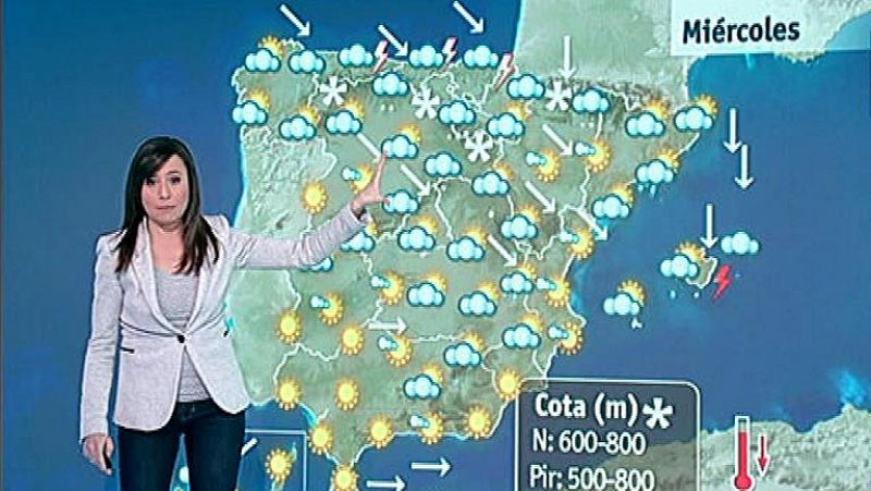 Varias provincias en alerta por oleaje, nieve y viento