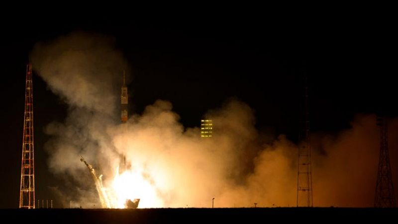 La Soyuz parte hacia la Estación Espacial Internacional