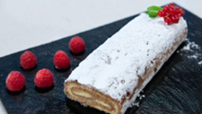 Brazo relleno de crema pastelera